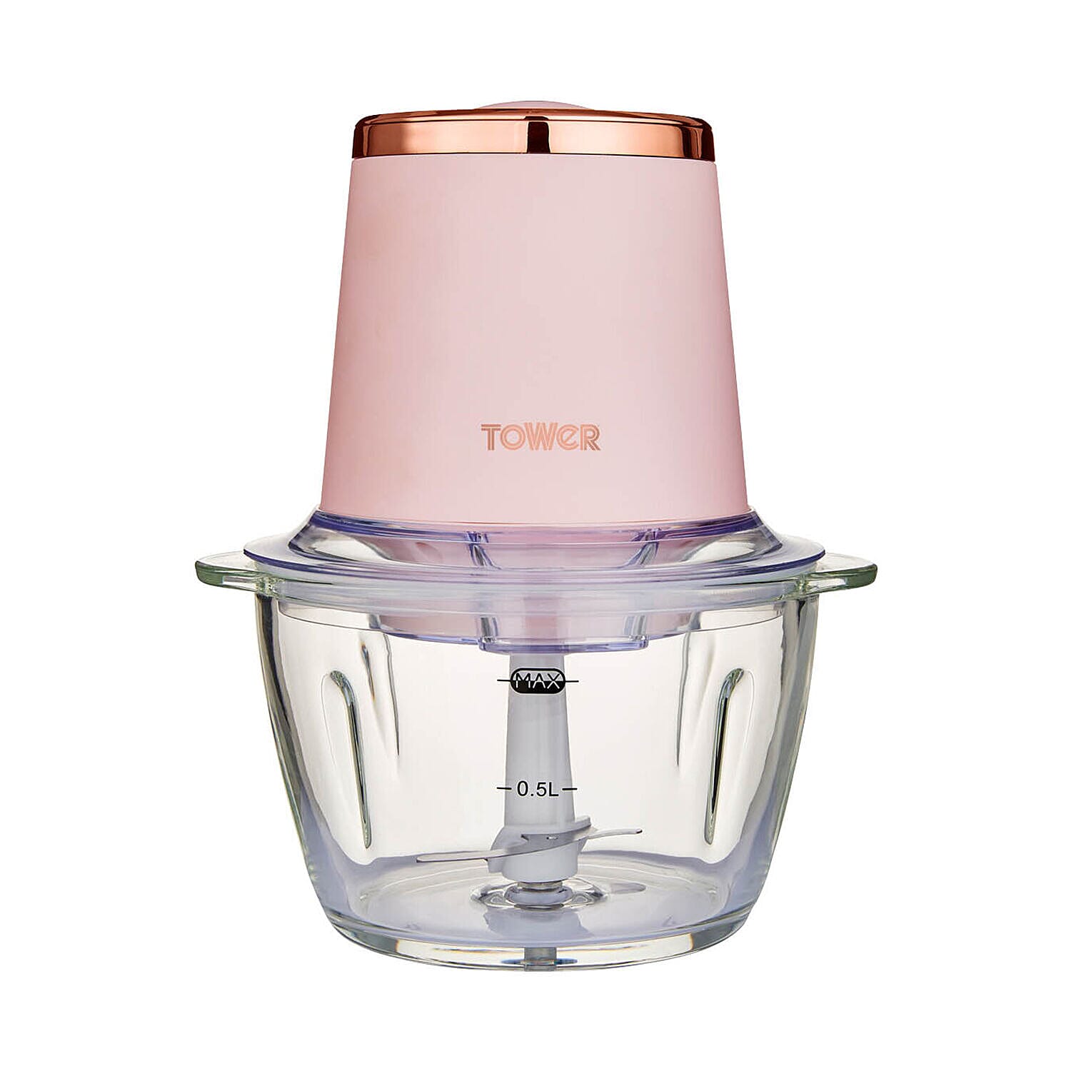 Cavaletto 1L Glass Chopper 350W - Pink & Rose Gold