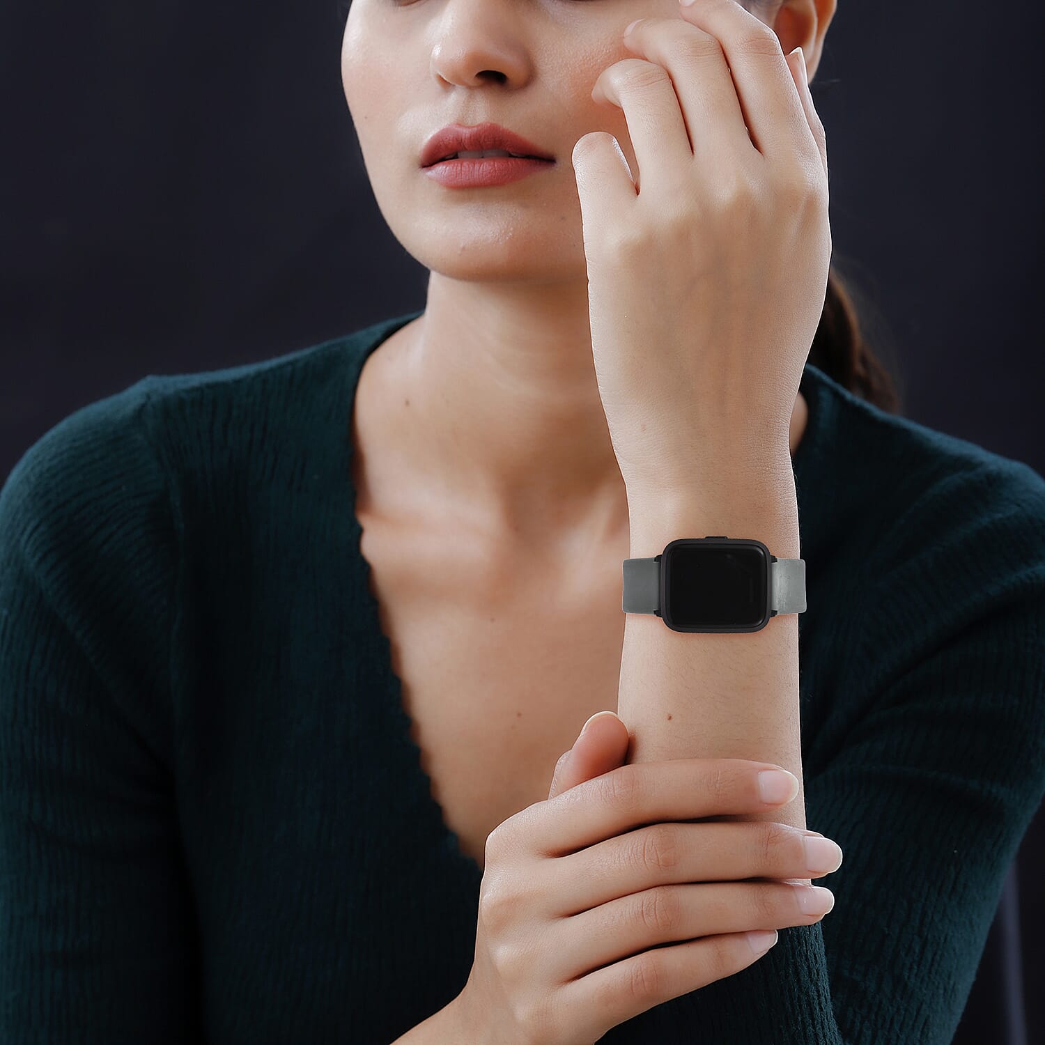 Smart Watch with Heart Rate Monitor, Activity Tracker, Step Counter, Sleep Monitor, Calorie Counter, Touch Screen, Waterproof Smartwatch for Android & IOS- Grey