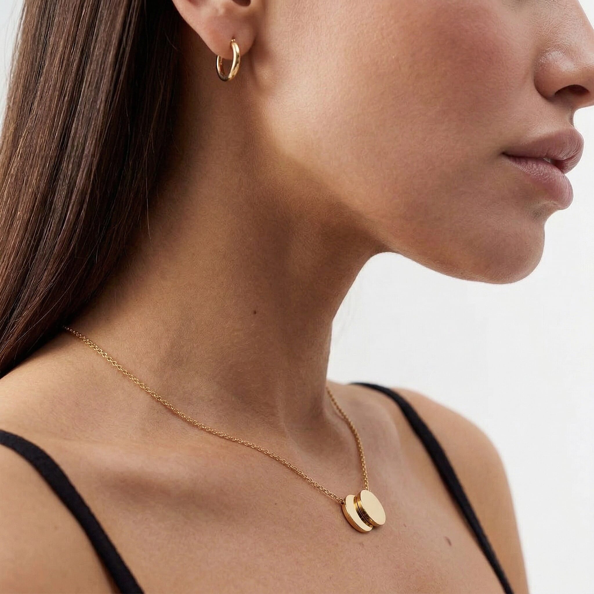 9K Yellow Gold  NecklaceE (Size - 17),  Gold Wt. 2.4 Gms