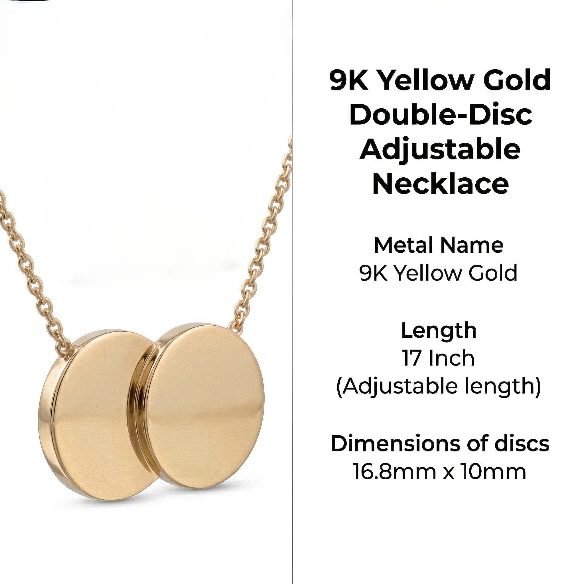 9K Yellow Gold  NecklaceE (Size - 17),  Gold Wt. 2.4 Gms