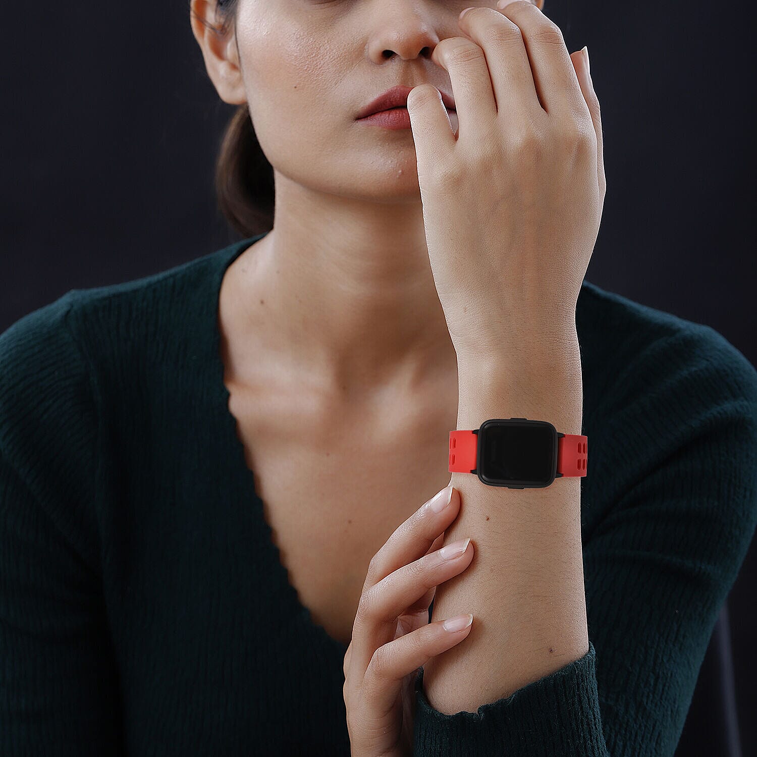 Smart Watch with Heart Rate Monitor, Activity Tracker, Step Counter, Sleep Monitor, Calorie Counter,TouchScreen, Waterproof Smartwatch for Andriod & IOS- Red