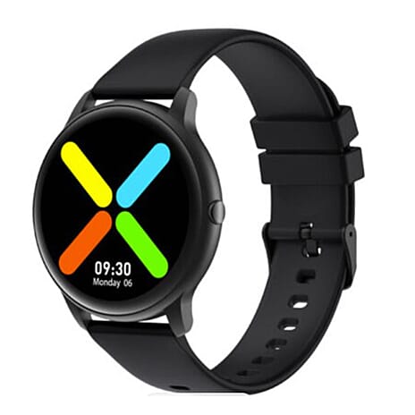 YAMAY Smart Fitness Tracker Waterproof Watch with Heart Rate Monitor for Android & IOS - Black