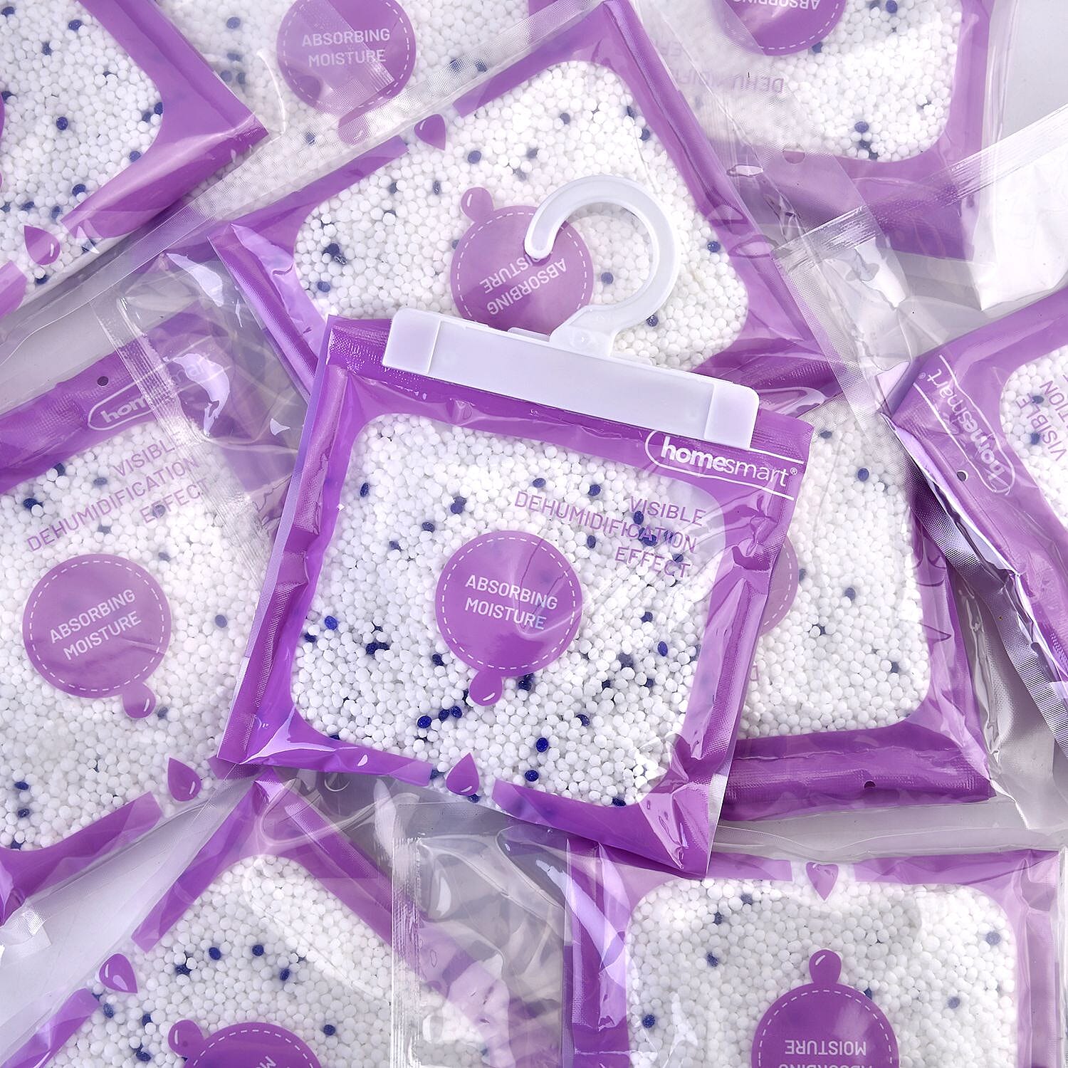 Set of 10 Lavender Dehumidifier Hanging Bags- Prevent Mould Growth And Mildew - Absorbs Moisture