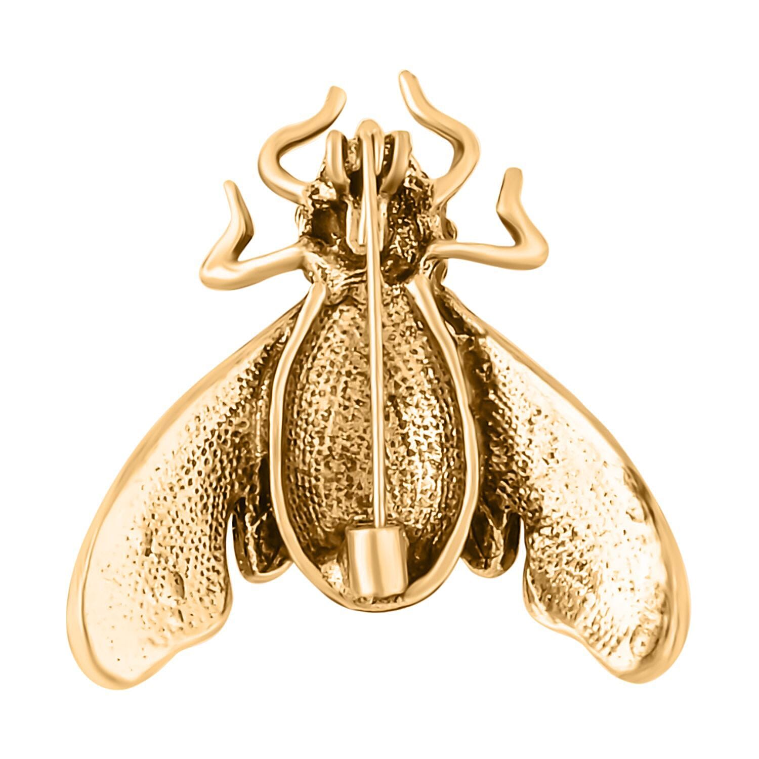 Austrian Crystal Multi Colour Enamelled Fly With Leaf Brooch in Antique Gold Tone Austrian Crystal Multi Colour Enamelled Fly With Leaf Brooch in Antique Gold Tone