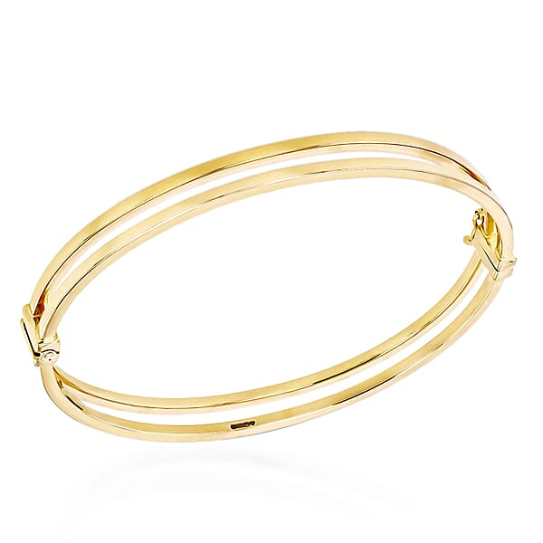 Hatton Garden Close Out Deal 9K Yellow Gold Designer Bangle (Size 7