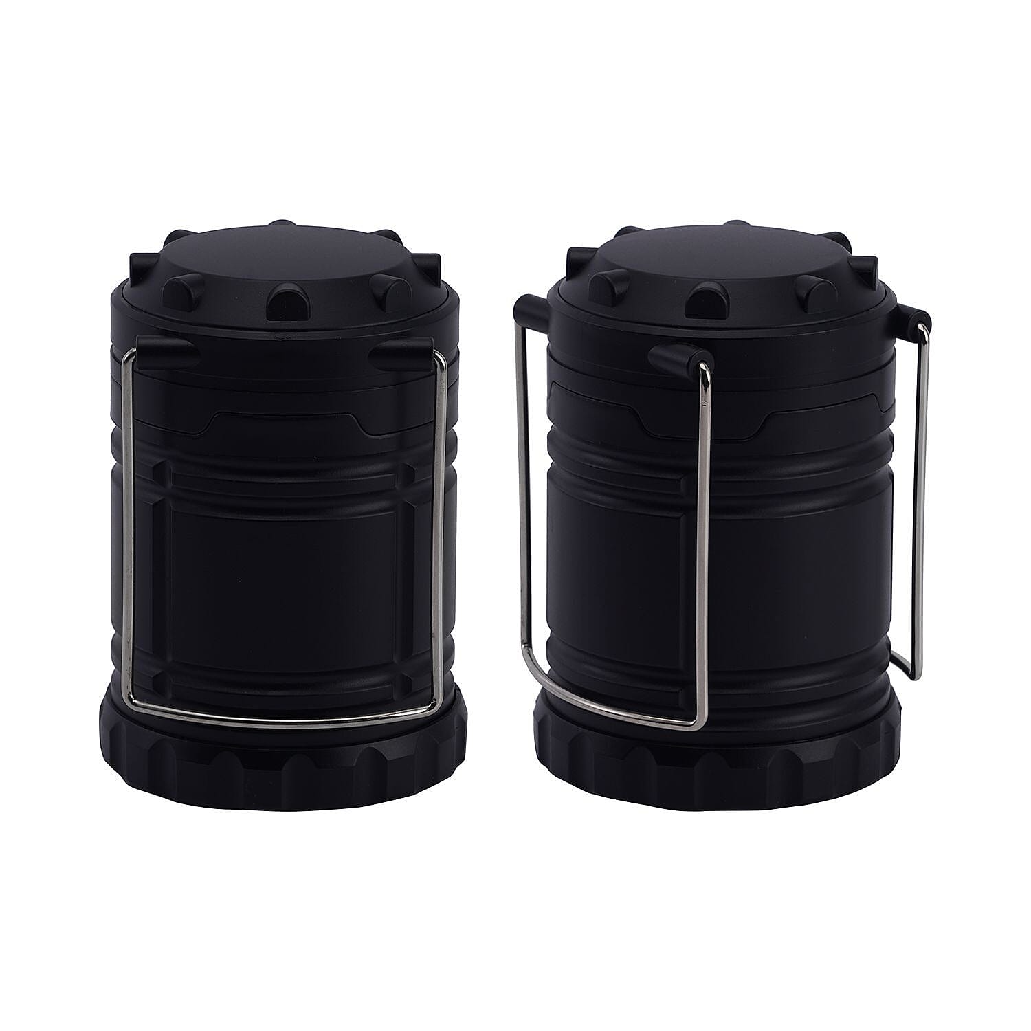 Set of 2 - 30 LED Lanterns (Battery 3xAA, Not Inc.) - Black