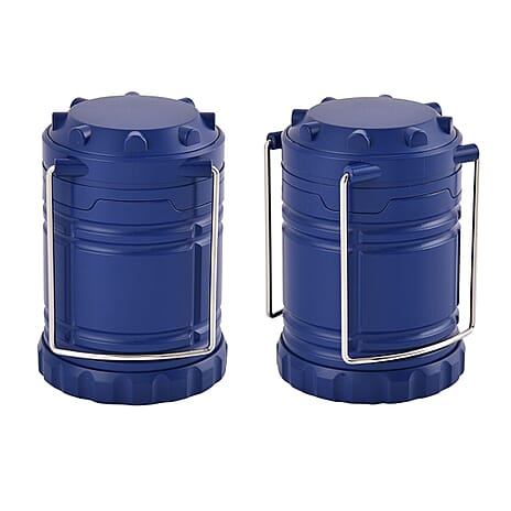 Set of 2 - 30 LED Lantern (Battery 3xAA, Not Inc.) - Blue
