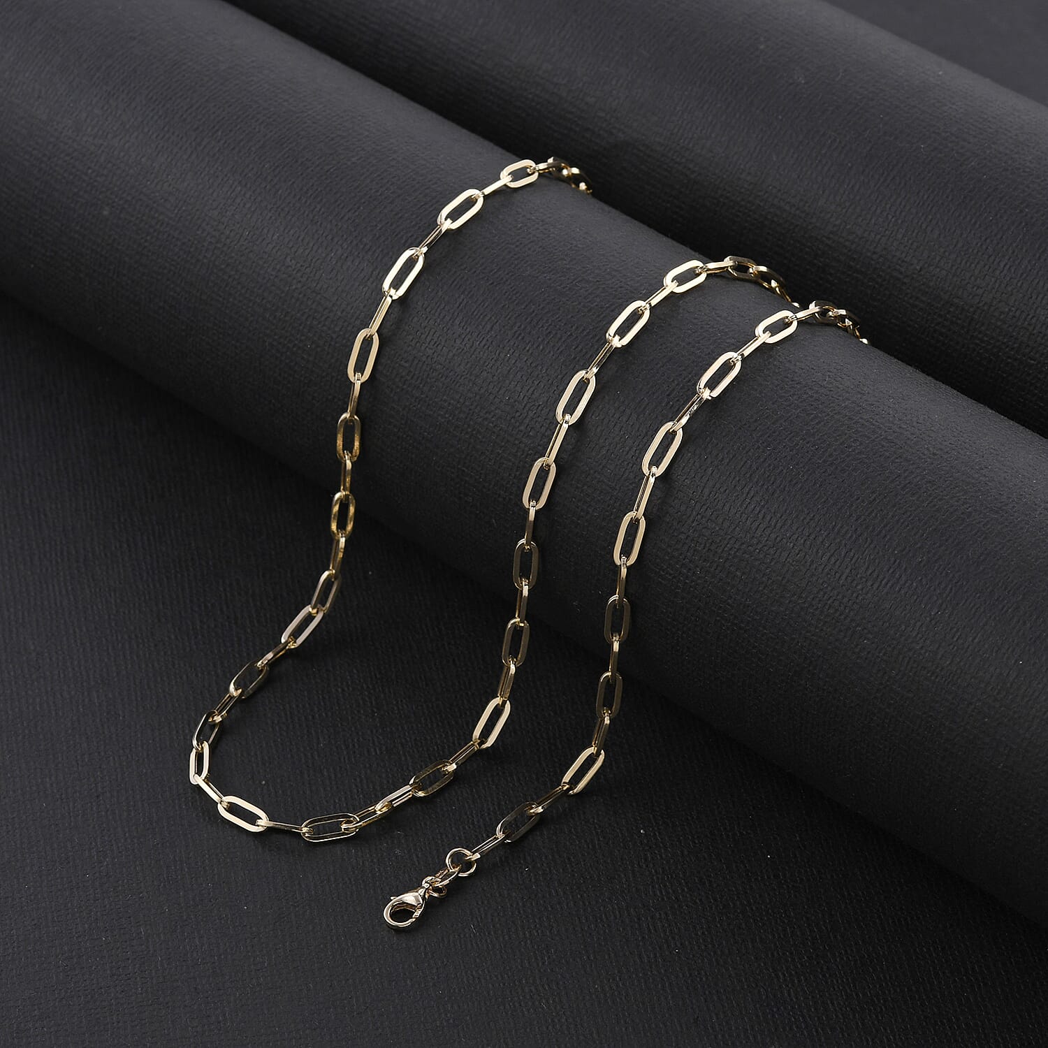 Hatton Garden Close Out- 9K Yellow Gold Paper Clip Necklace (Size - 20) with Lobster Clasp, Gold Wt. 4.50 Gms
