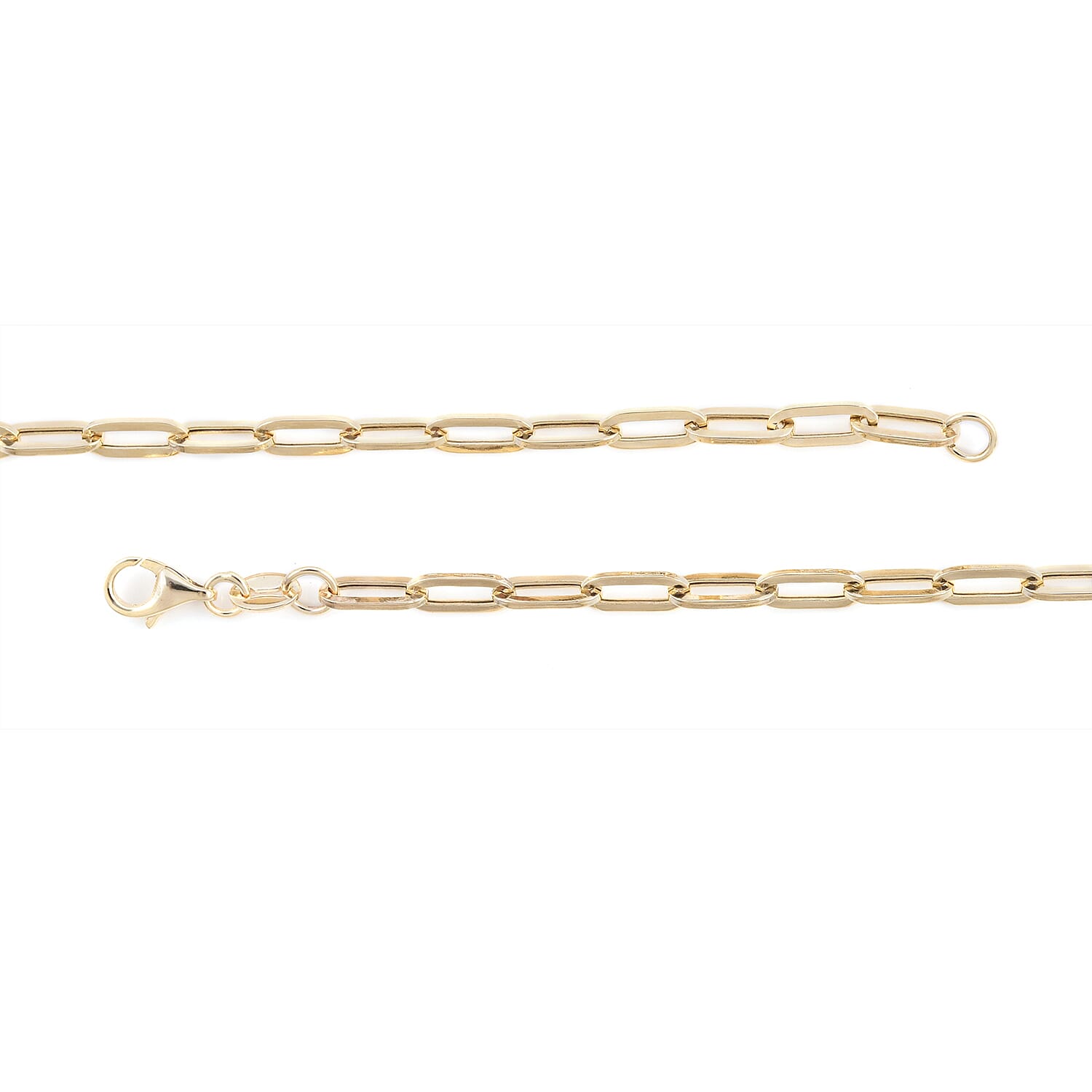 Hatton Garden Close Out- 9K Yellow Gold Paper Clip Necklace (Size - 20) with Lobster Clasp, Gold Wt. 4.50 Gms