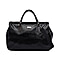PASSAGE Croc Pattern Travel Bag with Shoulder Strap - Black