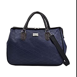 PASSAGE Diamond Pattern Travel Bag with Shoulder Strap - Cream