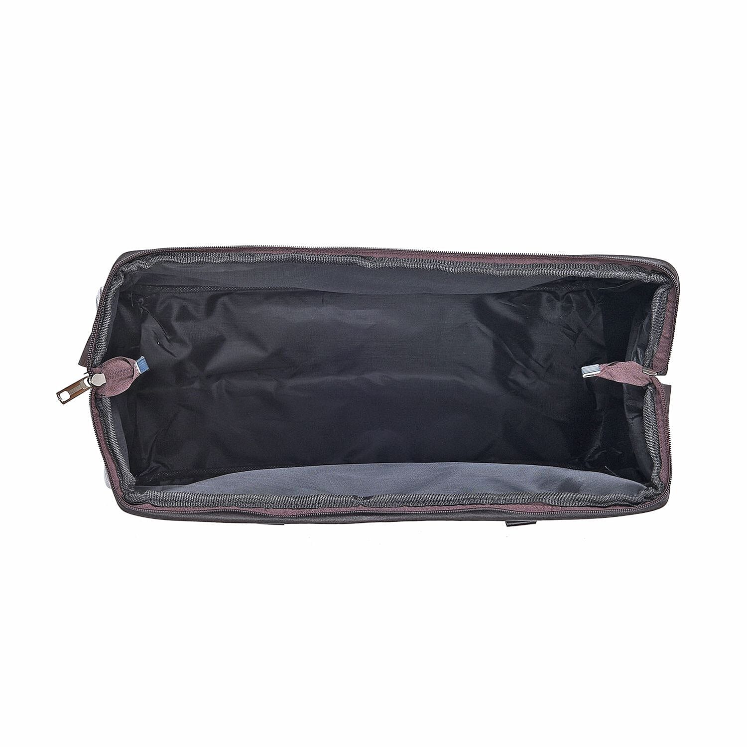 PASSAGE Diamond Pattern Travel Bag with Handle Drop - Shoulder Strap - Navy