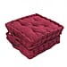 Set of 2 Solid Colour Floor Cushion - Navy