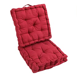 Set of 2 Solid Colour Floor Cushion - Navy