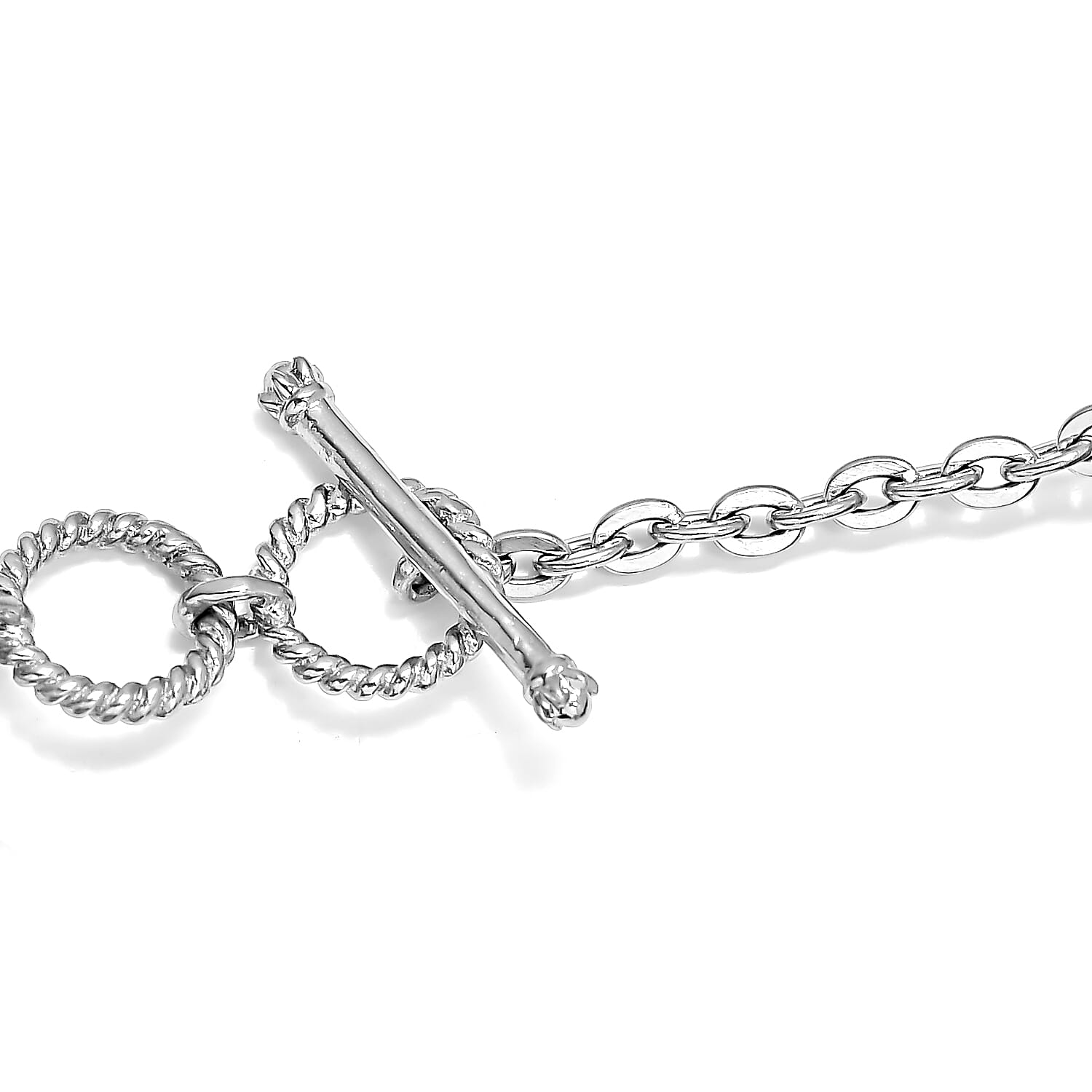 Green Onyx Bracelet (Size - 7.5 with Extender) in Stainless Steel 20.60 Ct.