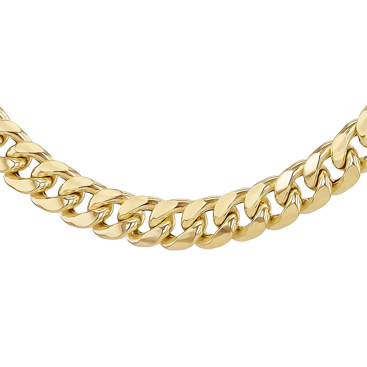 Biggest Hatton Garden Gold Close Out - 9K Yellow Gold Cuban Link Necklace (Size - 22), Gold Wt. 18.20 Gms