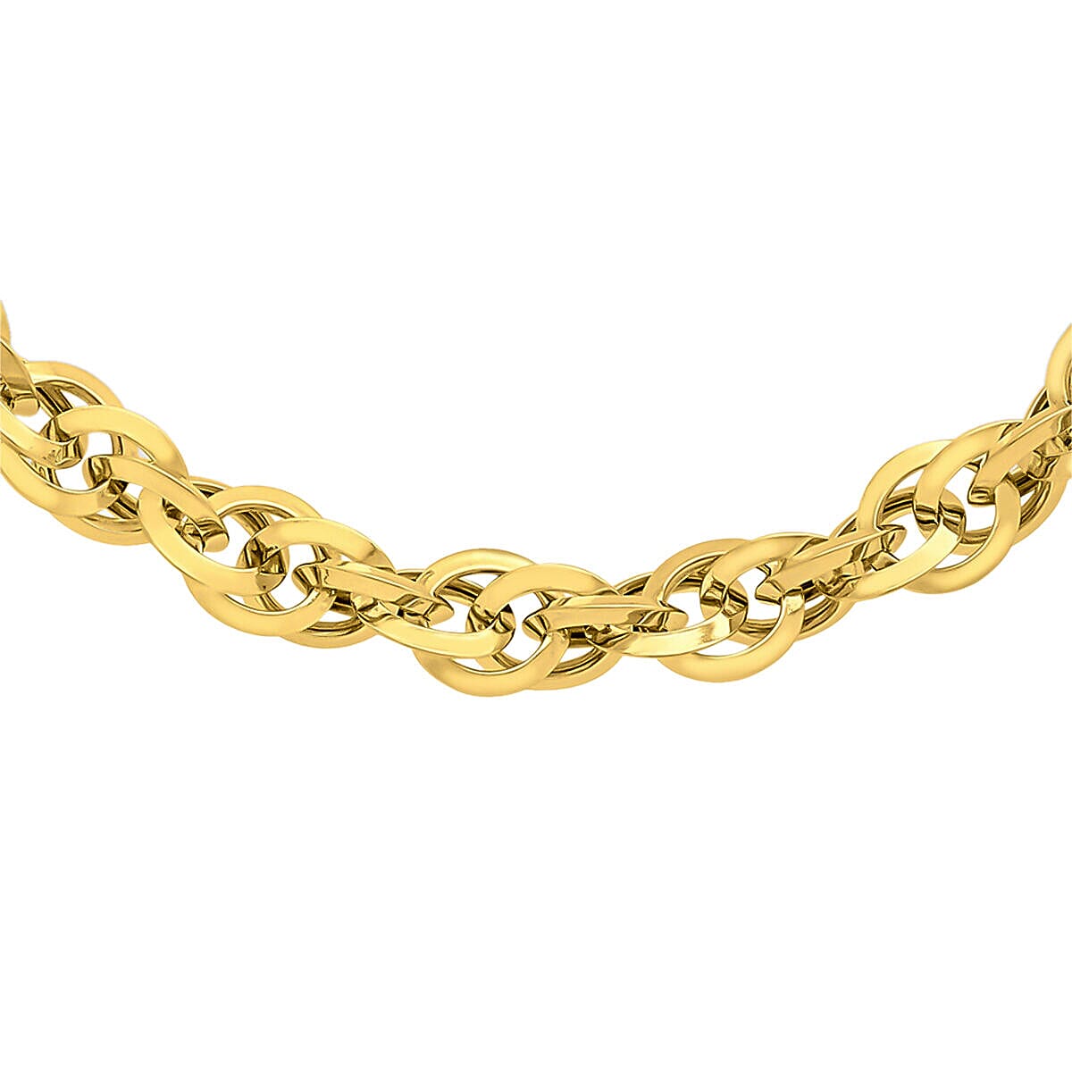 9K Yellow Gold Prince of Wales Necklace (Size - 18), Gold Wt. 4.10 Gms