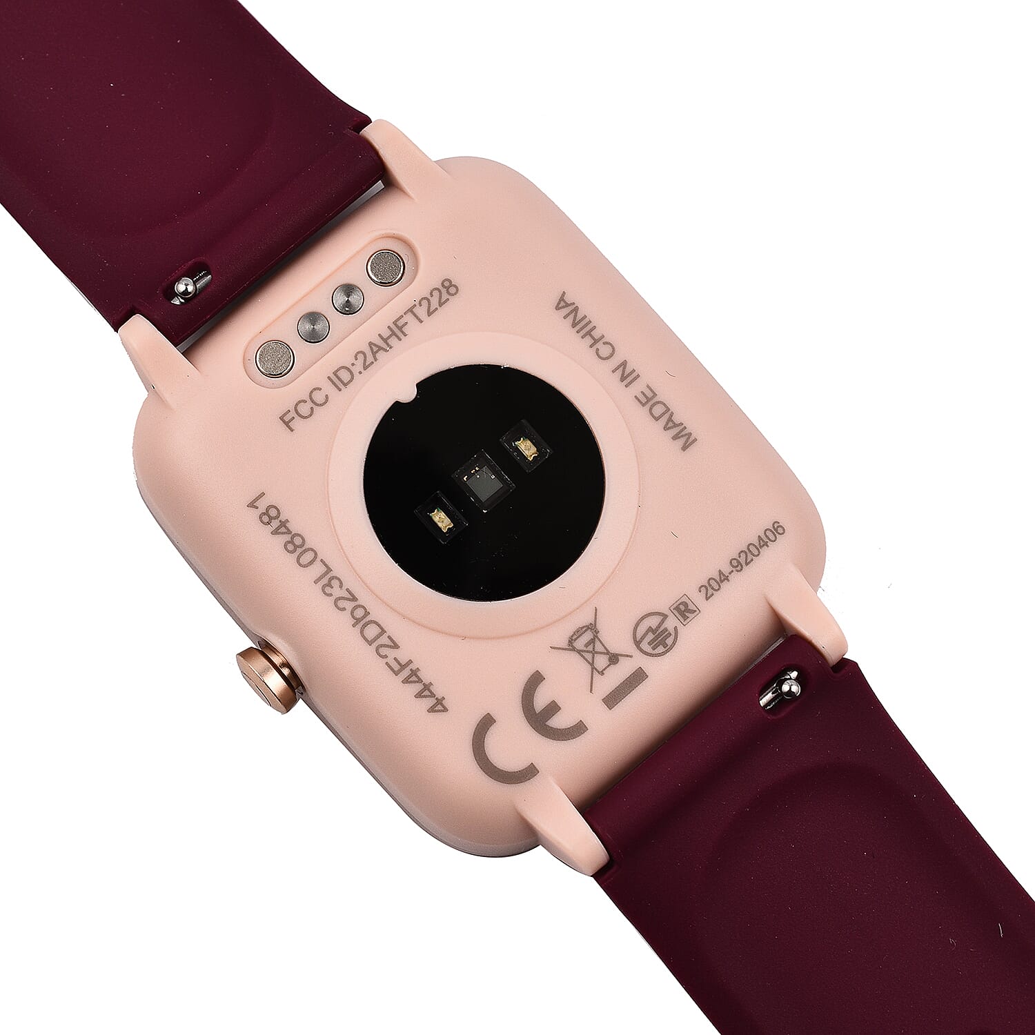 YAMAY SW021 Fitness Tracker Smart Watch with Heart Rate Monitor IP68 Waterproof Watch Compatible iPhone Android Phones - Wine