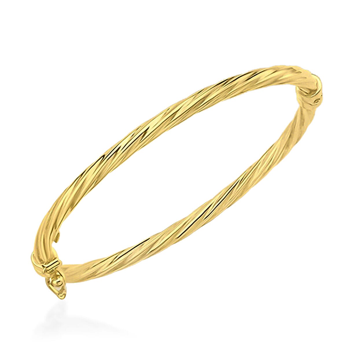 9K Yellow Gold Twist Bangle (Size - 5)