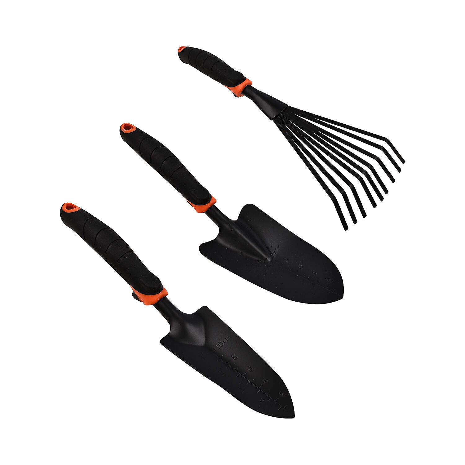 Black - Decker Garden Tool Set - Trowel, Fan Rake, Transplanter, Kneepad. 2 Year Guarantee