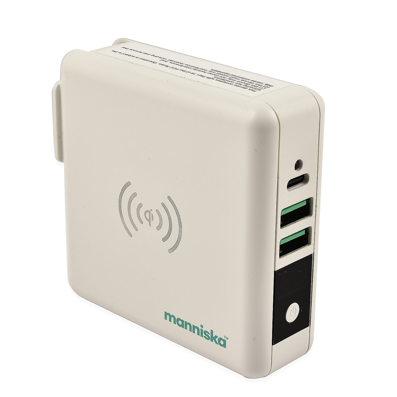 Manniska 8000 mAH Wireless Power Bank with Digital Display 3-in-1 Super Worldwide Charger