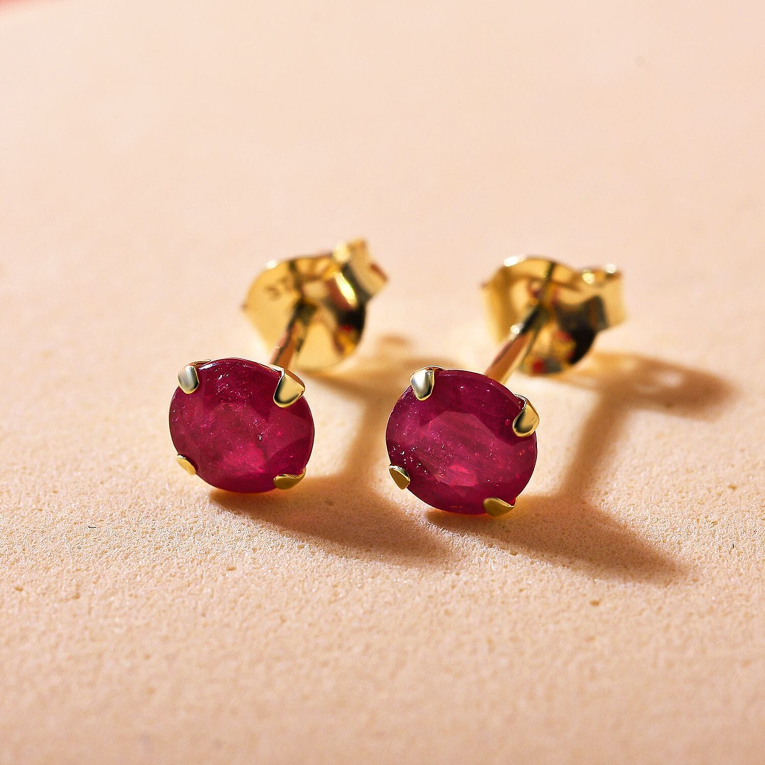 9K Yellow Gold AA Hebei Peridot Earrings (with Push Back)