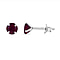 9K White Gold AA African Ruby Solitaire Earrings (with Push Back) 1.34 Ct.