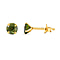 9K Yellow Gold AA Hebei Peridot Earrings (with Push Back)