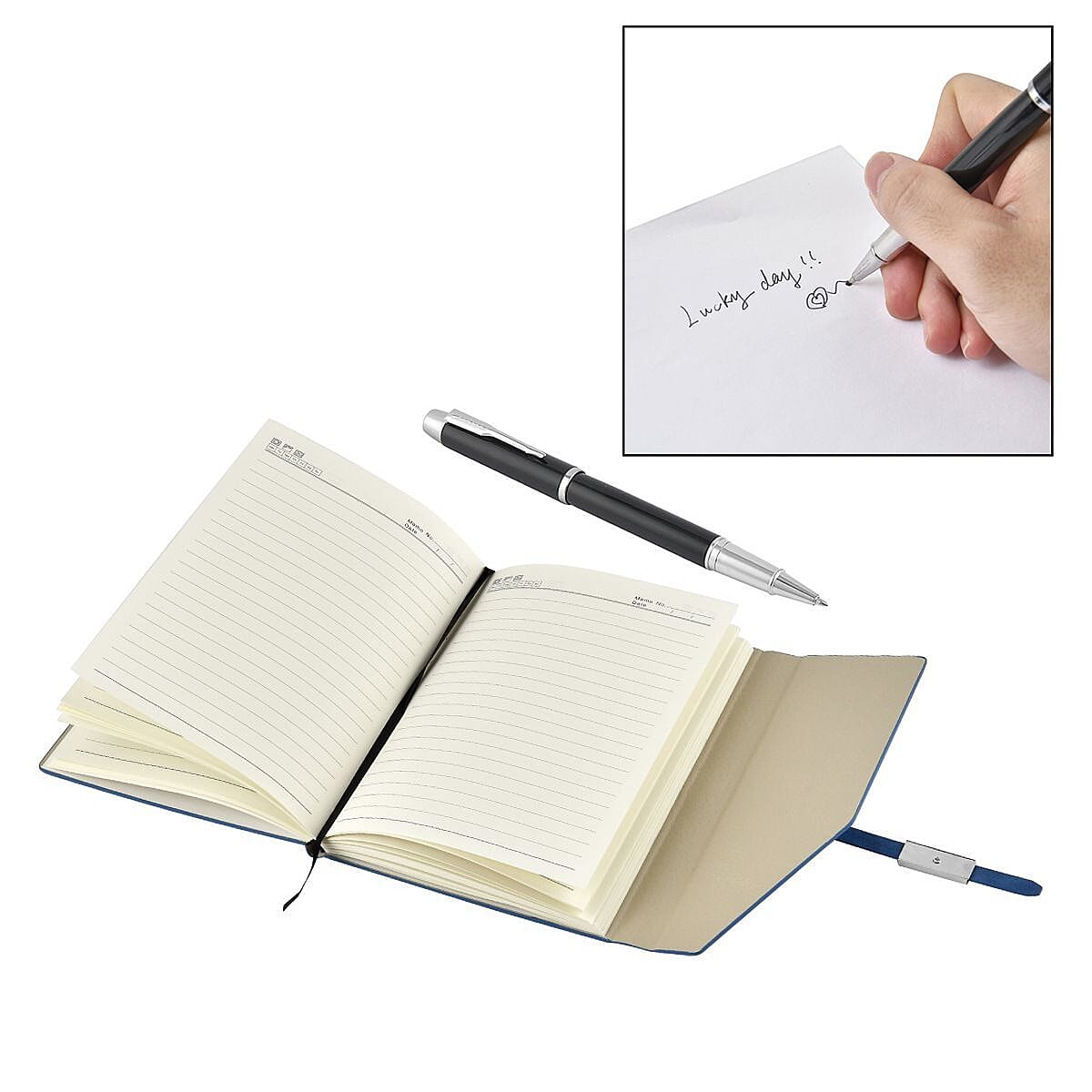 Classic A5 Journal and Pen Gift Set - Blue