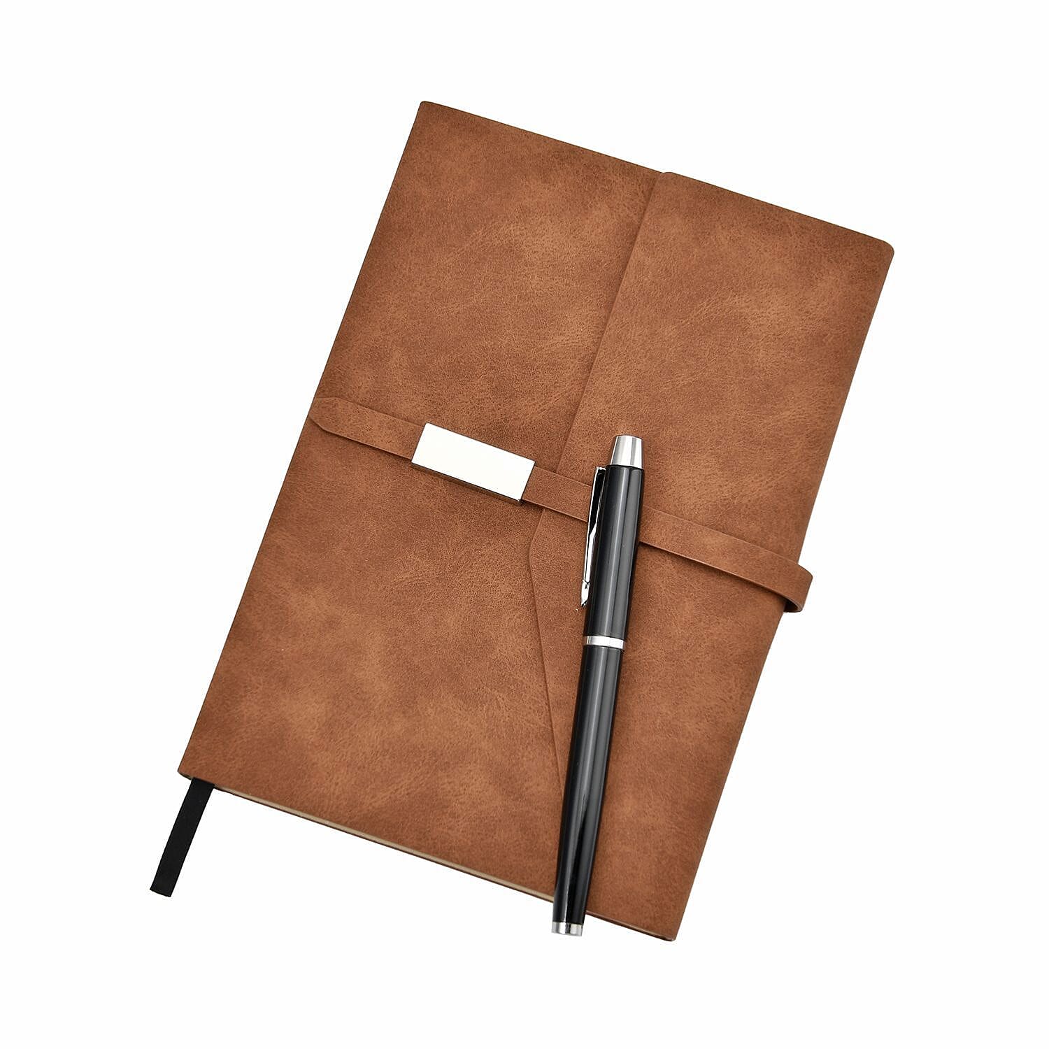 Classic A5 Notebook and Pen Gift Set - Brown