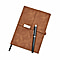Classic A5 Notebook and Pen Gift Set - Brown & Black