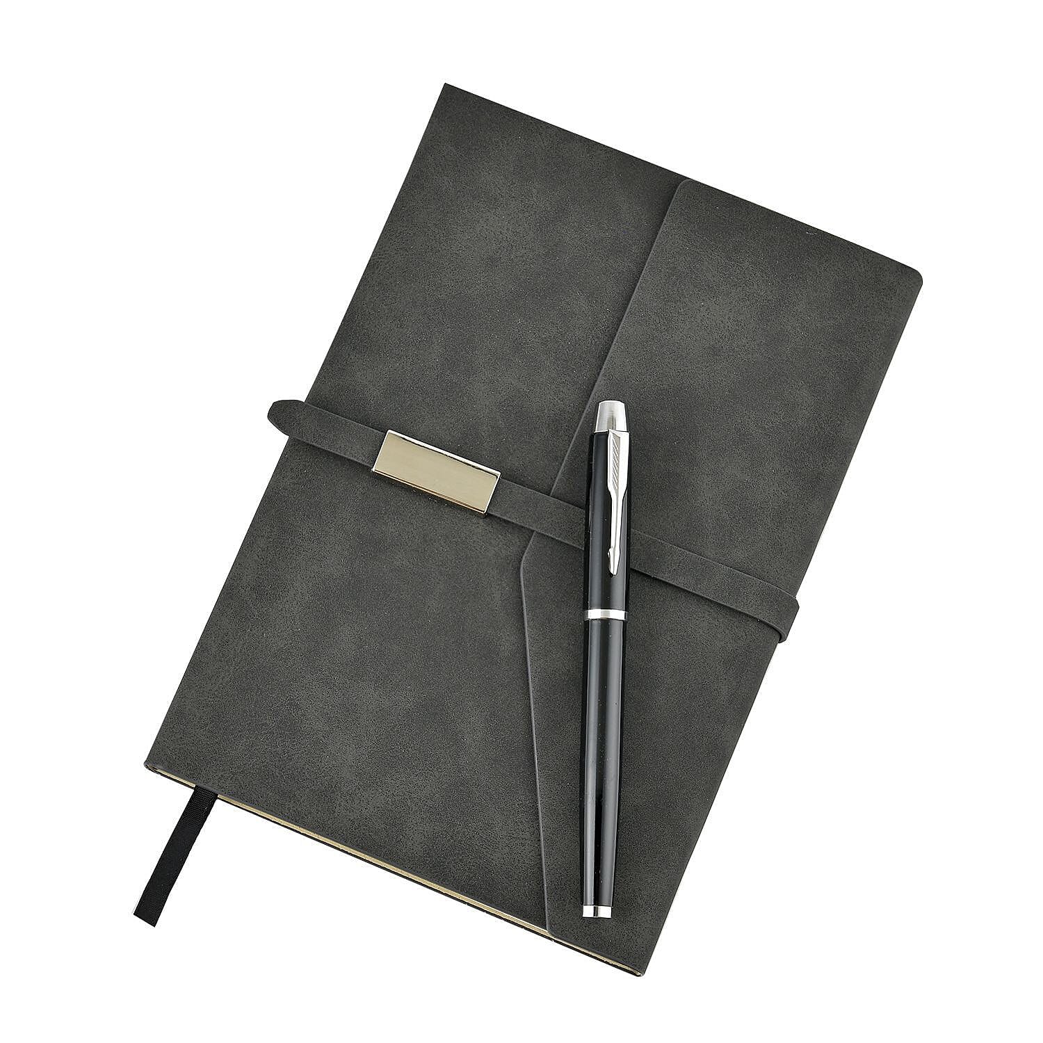 Classic A5 Notebook and Pen Gift Set - Grey