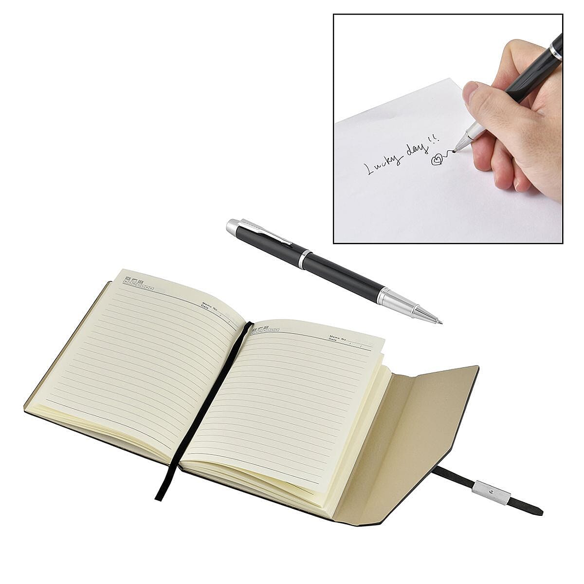 Classic A5 Notebook and Pen Gift Set - Grey