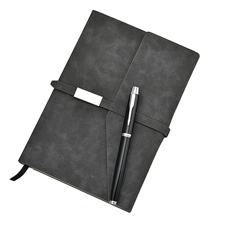 Classic A5 Notebook and Pen Gift Set - Black