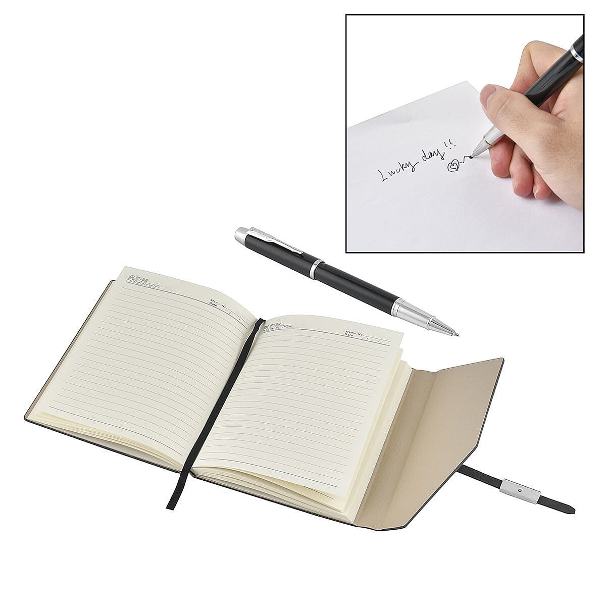 Classic A5 Journal and Pen Gift Set - Black