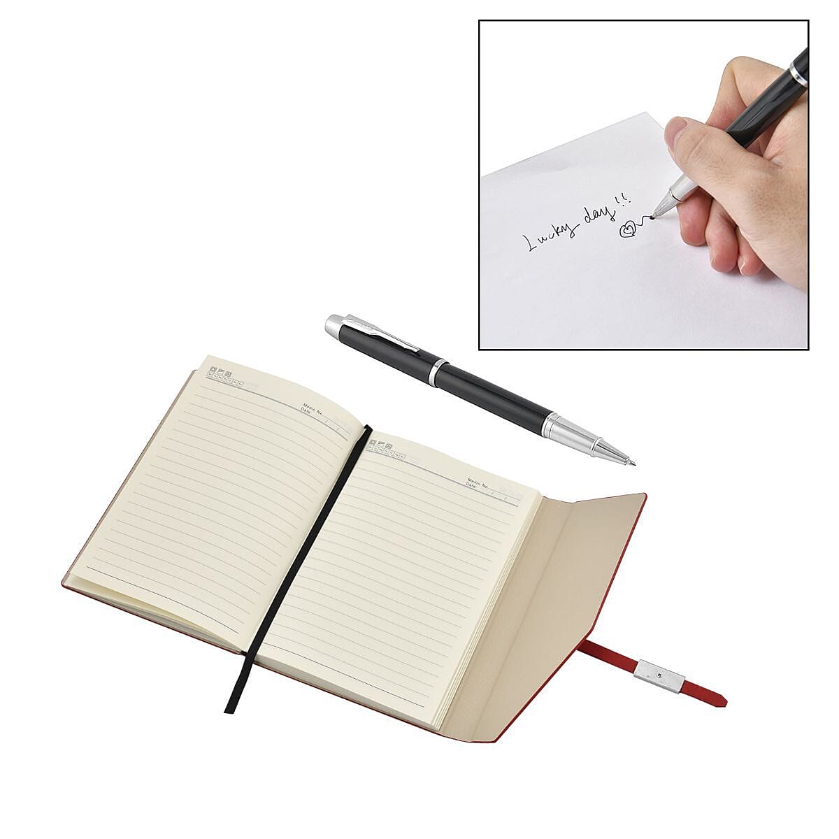 Classic A5 Journal and Pen Gift Set - Red