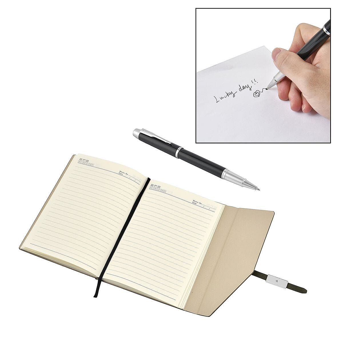 Classic A5 Notebook and Pen Gift Set - Green