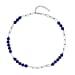 Lapis Lazuli Necklace (Size - 18 with 2 Inch Extender) in Silver Tone