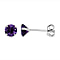 9K White Gold AA Lusaka Amethyst Earrings (With Push Back) 1.00 Ct.