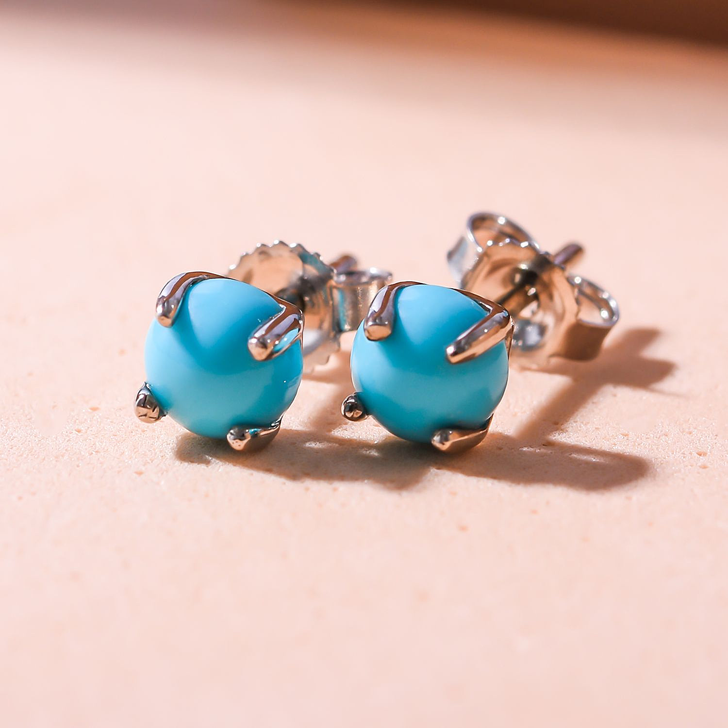 Sleeping Beauty Turquoise Earrings Navajo Made  The Crosby Collection Store