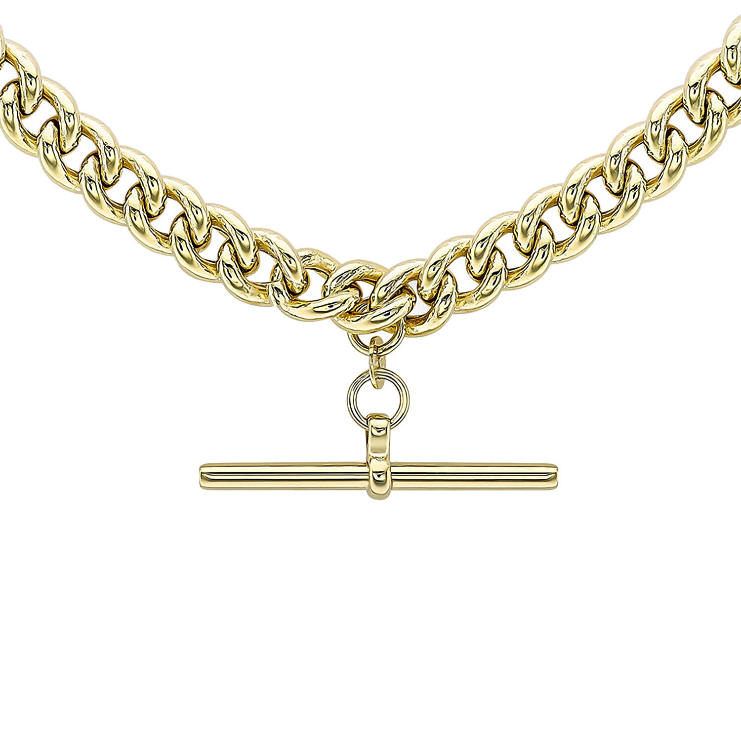 Limited Edition - 9K Yellow Gold Round Curb Albert Necklace (Size - 20) Gold Wt. 24.00 Gms