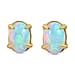 9K Yellow Gold AA Ethiopian Welo Opal Earrings (with Push Back)