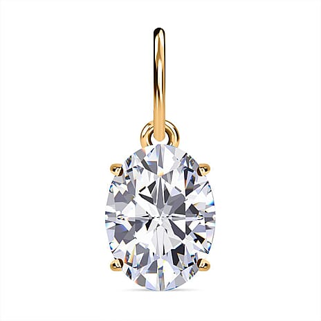 9K Yellow Gold Moissanite Pendant 1.35 Ct.