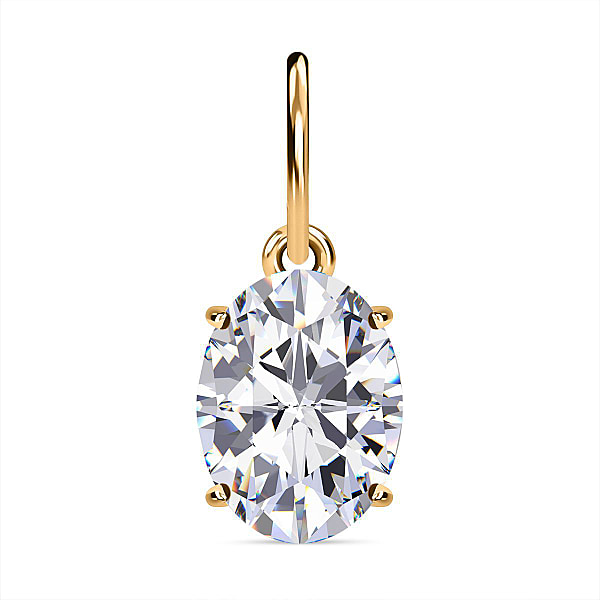 9K Yellow Gold AA Moissanite Solitaire Pendant 1.40 Ct. - 7437147 - TJC
