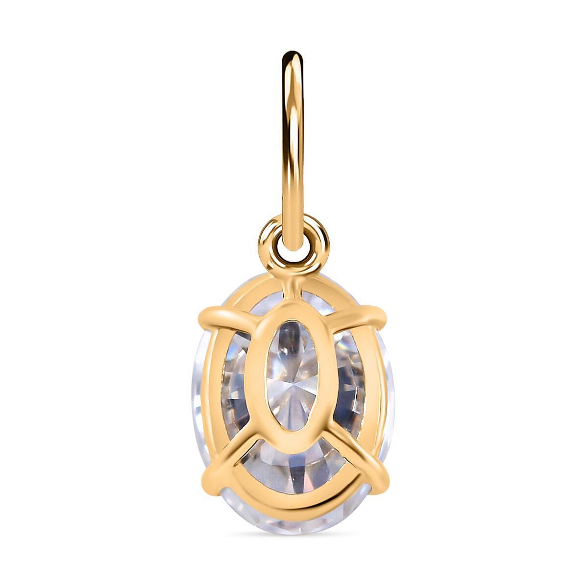 9K Yellow Gold Moissanite Pendant 1.35 Ct.