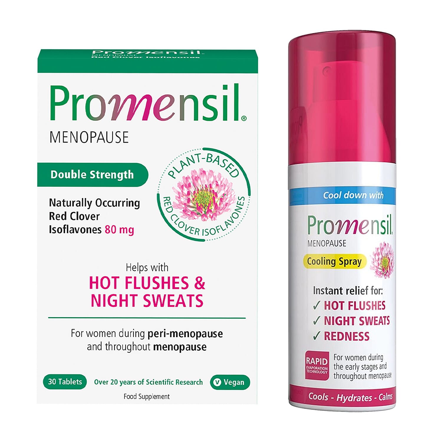 Promensil Menopause Double Strength 30s with Cooling Spray 75ml