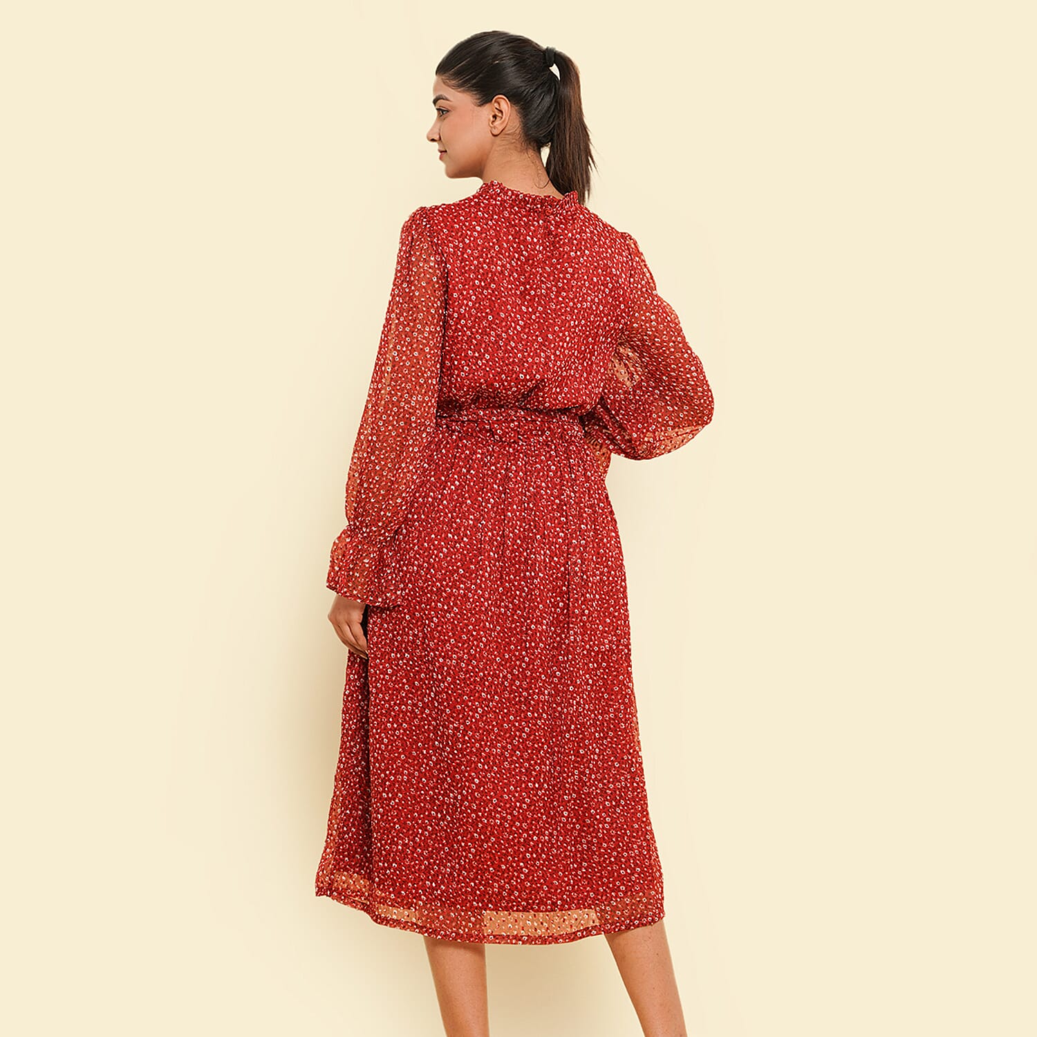 TAMSY Printed Dress - Black