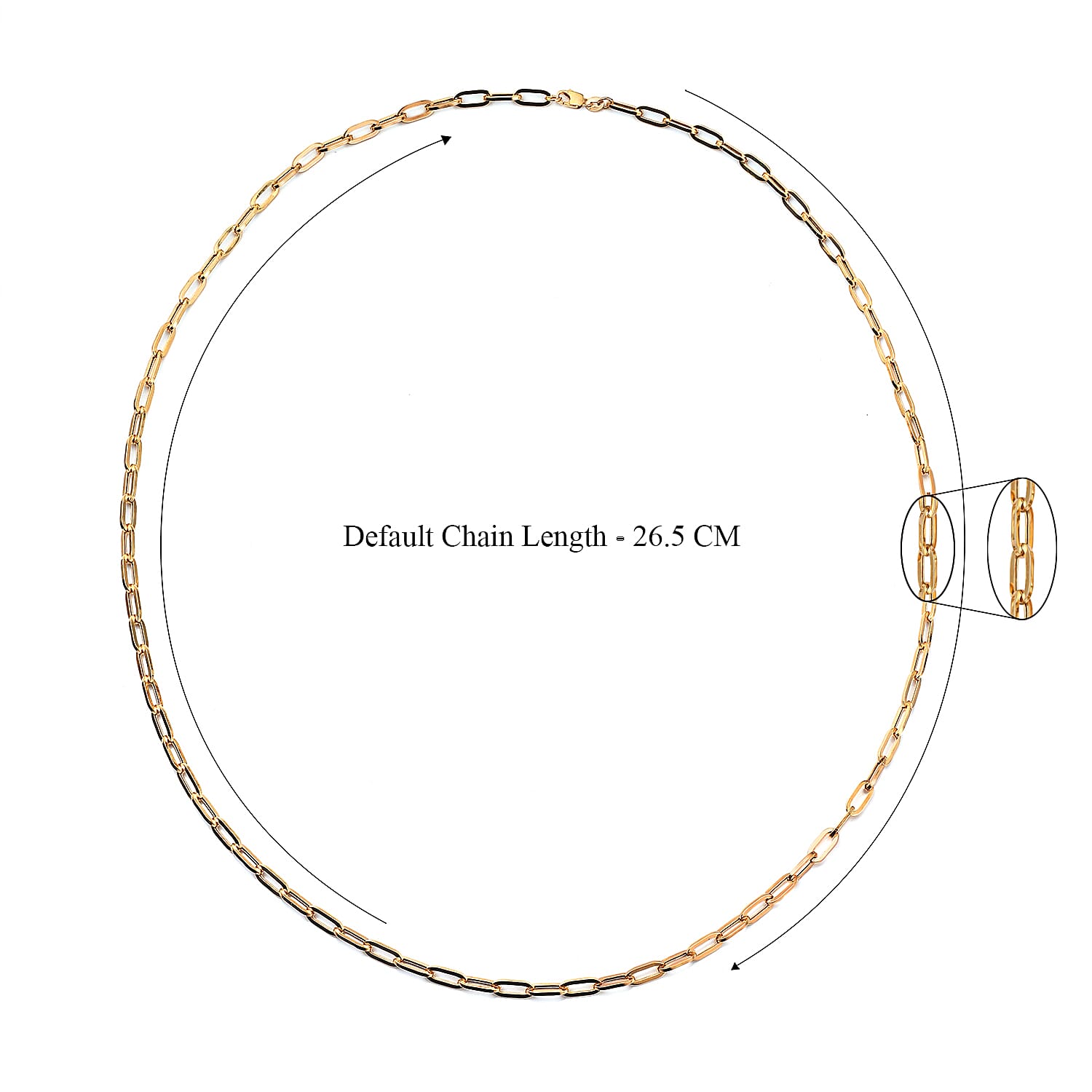 Hatton Garden Close Out - 9K Yellow Gold Paper Clip Necklace (Size 30) with Lobster Clasp, Gold Wt. 13.00 Gms