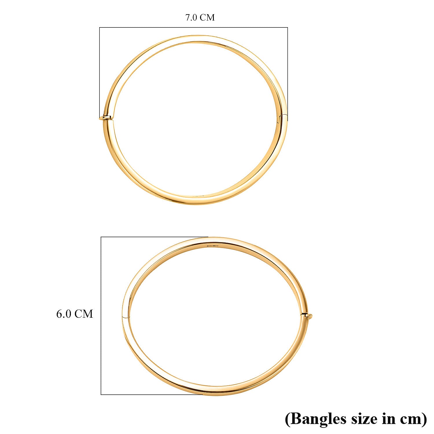 Hatton Garden Close Out -  18K Yellow Gold Bangle (Size 7), Gold Wt. 13.50 Gms