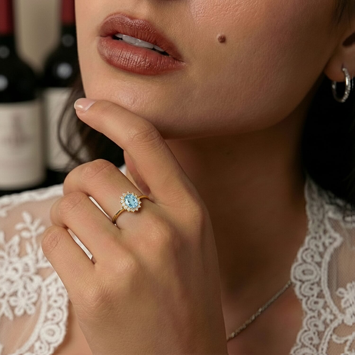 Princess Diana Inspired Halo Ring in Sterling Silver